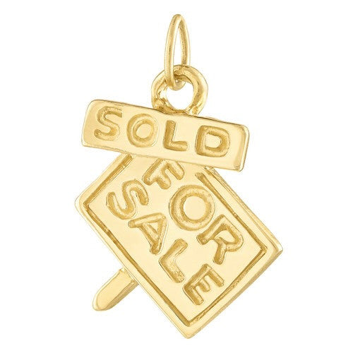For Sale Sign 14K Gold Charm